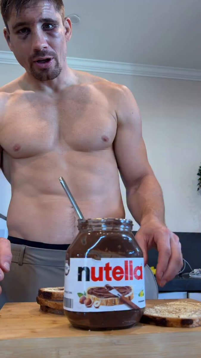Heavyweight Champ Devours Giant Nutella Sandwich Seconds After Grueling Bout